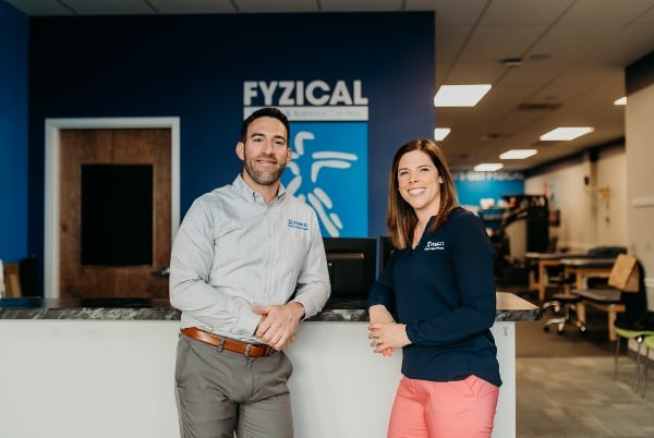 Entrepreneur Karla Mazza and Physical Therapist Chris Bailey team up for success with FYZICAL's Partnership Advantage Program. 